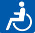 Piktogramm Rollstuhlfahrer blau